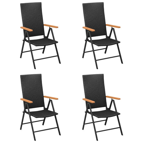 Garden Chairs 4 Pcs Poly Rattan