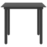 Garden Dining Table Black Steel And Glass