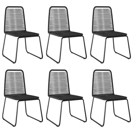 Outdoor Chairs 2 Pcs Poly Rattan Black