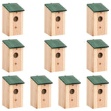 Bird Houses 4 Pcs Wood 12X12X22 Cm