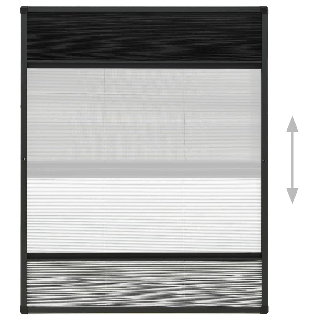 Plisse Insect Screen For Windows Aluminium 80X100Cm With Shade
