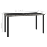 Garden Dining Table Poly Rattan