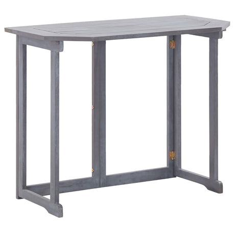 2 Piece Bistro Set Solid Acacia Wood Grey