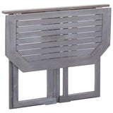 2 Piece Bistro Set Solid Acacia Wood Grey