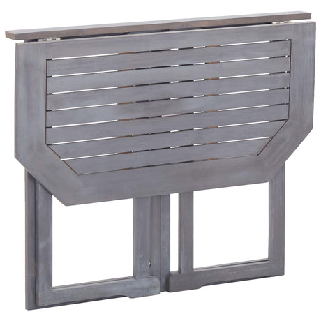 2 Piece Bistro Set Solid Acacia Wood Grey