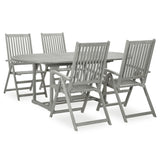 7 Piece Garden Dining Set Solid Wood Acacia
