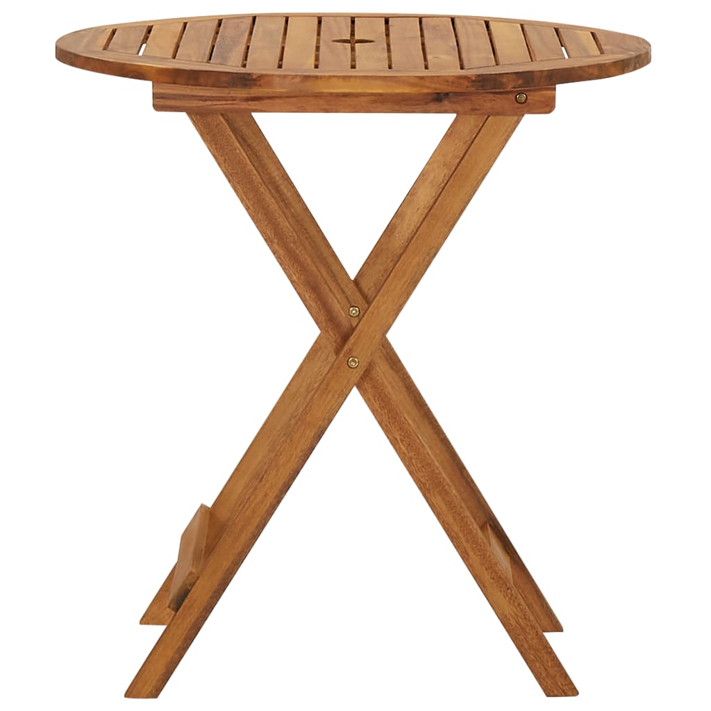 3 Piece Folding Garden Dining Set Solid Acacia Wood 70 Cm