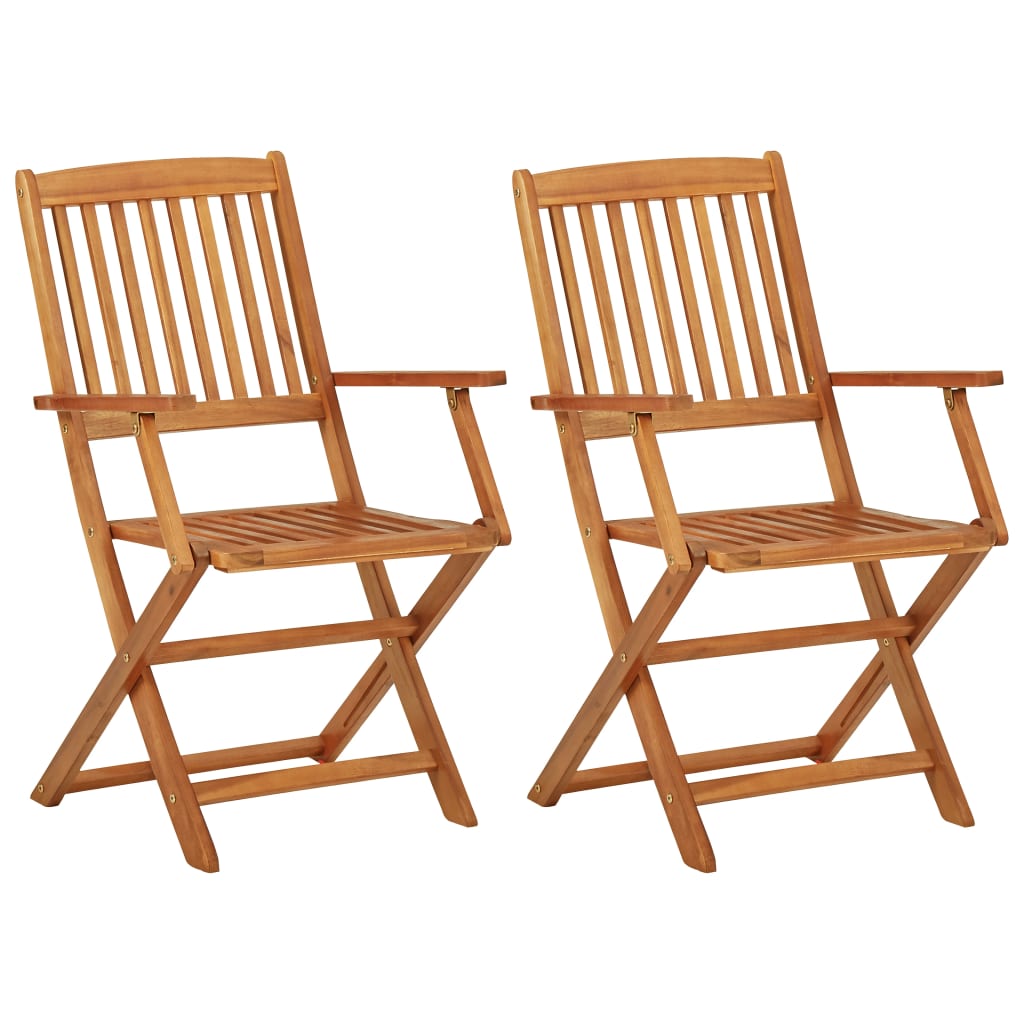 3 Piece Folding Garden Dining Set Solid Acacia Wood 70 Cm