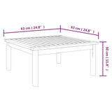 Garden Lounge 63X63X30 Cm Solid Acacia Wood