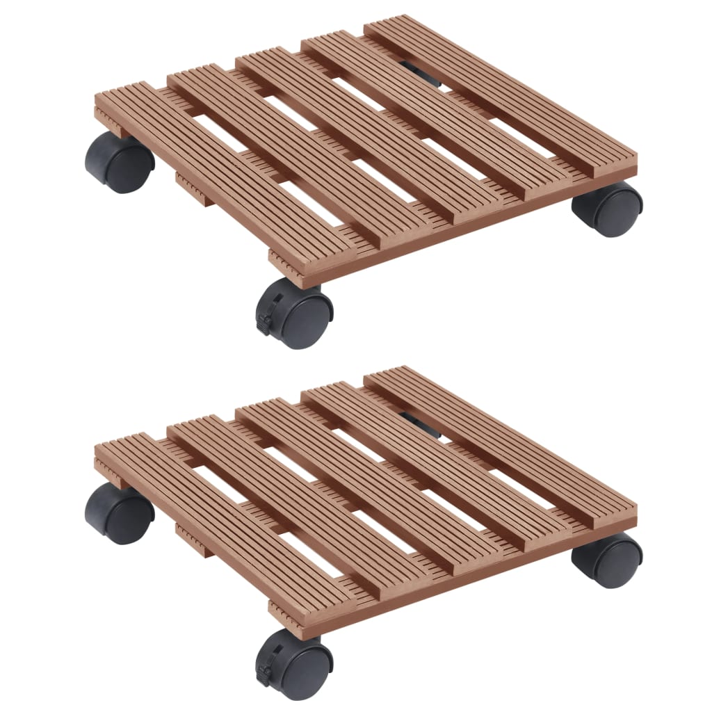 Plant Trolleys 4 Pcs 30X30X7,5 Cm Wpc
