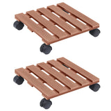 Plant Trolleys 4 Pcs 30X30X7,5 Cm Wpc