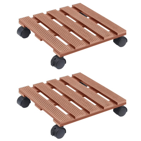 Plant Trolleys 4 Pcs 30X30X7,5 Cm Wpc