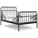 Extendable Bed Frame Without Mattress Metal 80X130/200 Cm