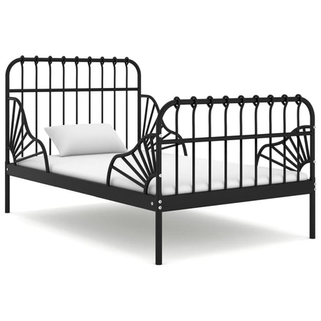 Extendable Bed Frame Without Mattress Metal 80X130/200 Cm