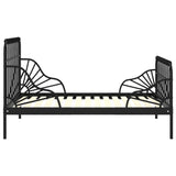 Extendable Bed Frame Without Mattress Metal 80X130/200 Cm