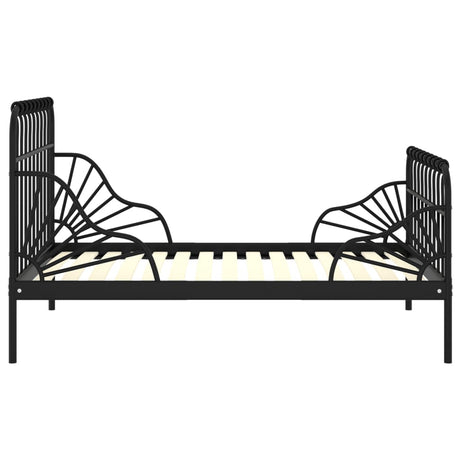 Extendable Bed Frame Without Mattress Metal 80X130/200 Cm