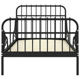 Extendable Bed Frame Without Mattress Metal 80X130/200 Cm