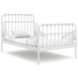 Extendable Bed Frame Without Mattress Metal 80X130/200 Cm