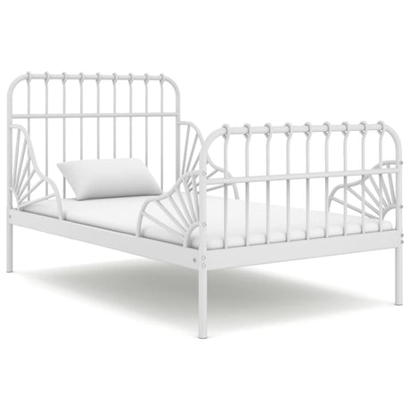 Extendable Bed Frame Without Mattress Metal 80X130/200 Cm