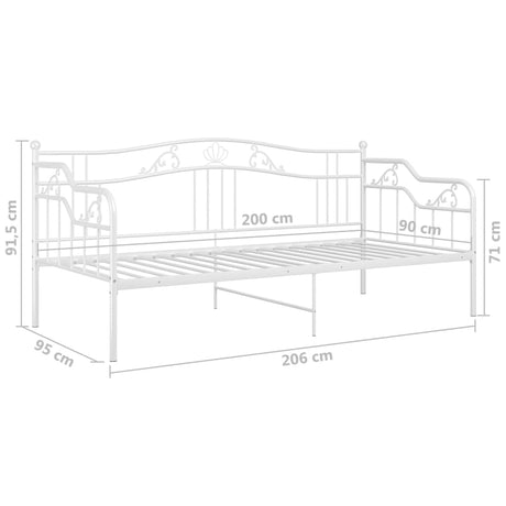 Sofa Bed Frame Without Mattress Metal 90X200 Cm