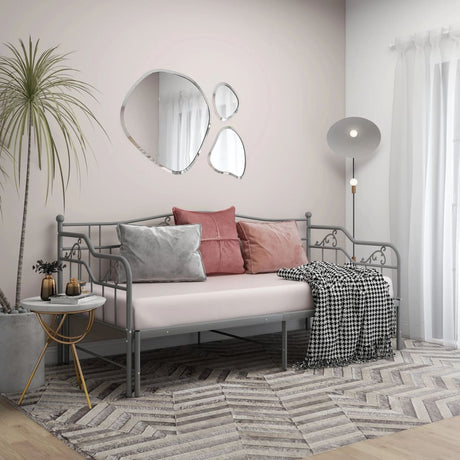 Pull-Out Sofa Bed Frame Without Mattress Metal 90X200 Cm
