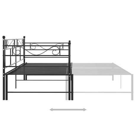 Pull-Out Sofa Bed Frame Without Mattress Metal 90X200 Cm