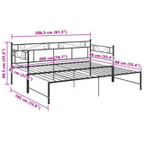 Pull-Out Sofa Bed Frame Without Mattress Metal 90X200 Cm
