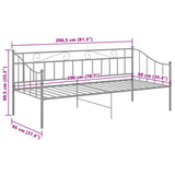 Sofa Bed Frame Without Mattress Metal 90X200 Cm