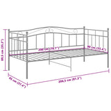 Sofa Bed Frame Without Mattress Metal 90X200 Cm