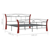 Bed Frame Without Mattress Black Metal