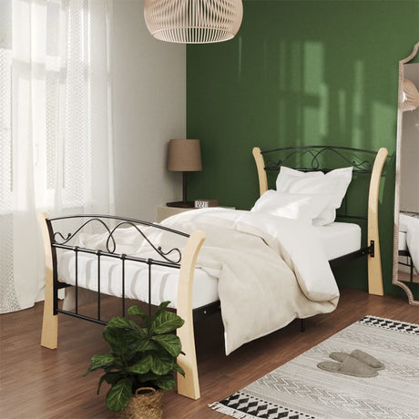Bed Frame Without Mattress Black Metal
