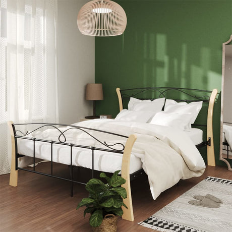 Bed Frame Without Mattress Black Metal