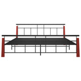 Bed Frame Without Mattress Metal And Solid Oak Wood