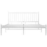 Bed Frame without Mattress White Metal 200x200 cm