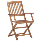 Folding Outdoor Chairs 2 Pcs Solid Acacia Wood