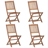 Folding Outdoor Chairs 2 Pcs Solid Acacia Wood