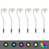 Solar Led Garden Lights 6 Pcs 9X7.8X29.5 Cm