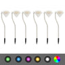 Solar Led Garden Lights 6 Pcs 9X7.8X29.5 Cm