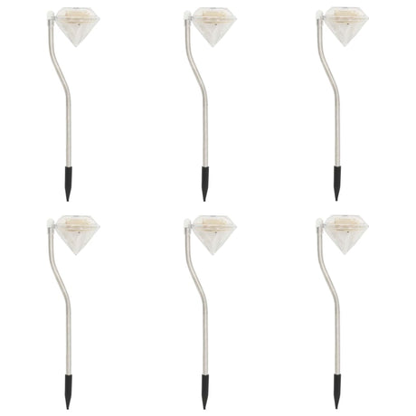 Solar Led Garden Lights 6 Pcs 9X7.8X29.5 Cm