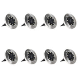 Solar Ground Lights 8 Pcs Led Lights Colour