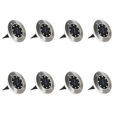 Solar Ground Lights 8 Pcs Led Lights Colour