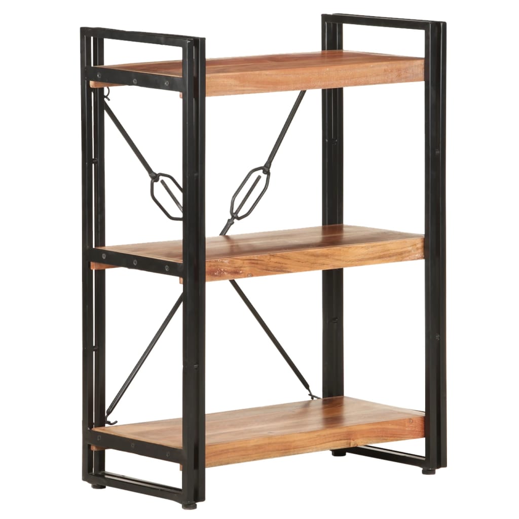 3-Tier Bookcase 60X30X Solid Acacia Wood