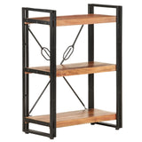 3-Tier Bookcase 60X30X Solid Acacia Wood