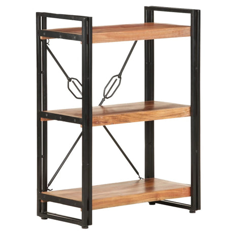 3-Tier Bookcase 60X30X Solid Acacia Wood