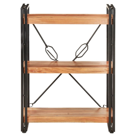3-Tier Bookcase 60X30X Solid Acacia Wood