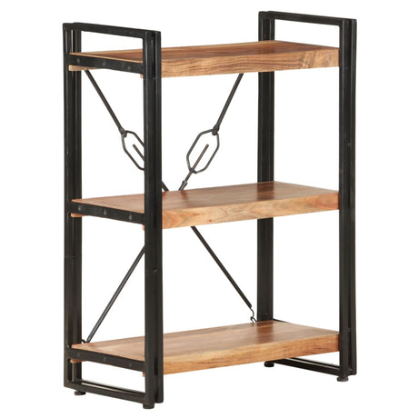 3-Tier Bookcase 60X30X Solid Acacia Wood