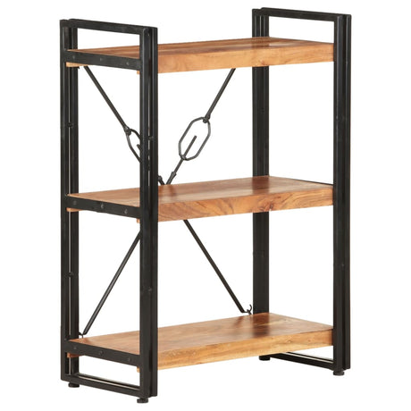 3-Tier Bookcase 60X30X Solid Acacia Wood