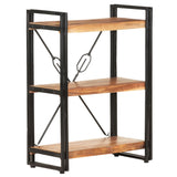 3-Tier Bookcase 60X30X Solid Acacia Wood