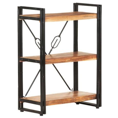 3-Tier Bookcase 60X30X Solid Acacia Wood