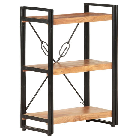 3-Tier Bookcase 60X30X Solid Acacia Wood